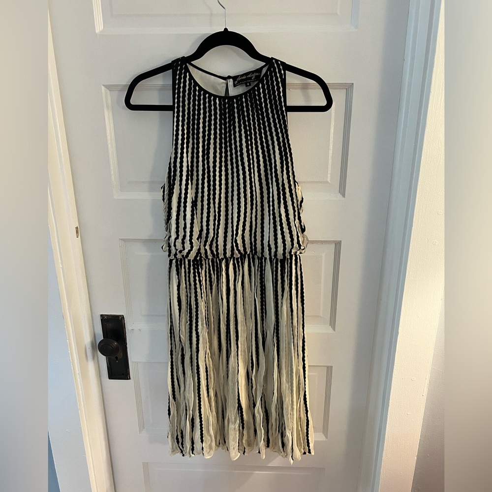 Anthro Black and White Mini Dress